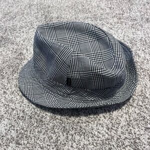 Pugs Gear Plaid Fedora Hat Bundle Black & White + Dark Plaid Brim